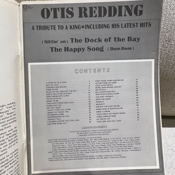 1968 Otis Redding A Tribute To A King Guitar Sheet Music Book - Picture 4 of 8